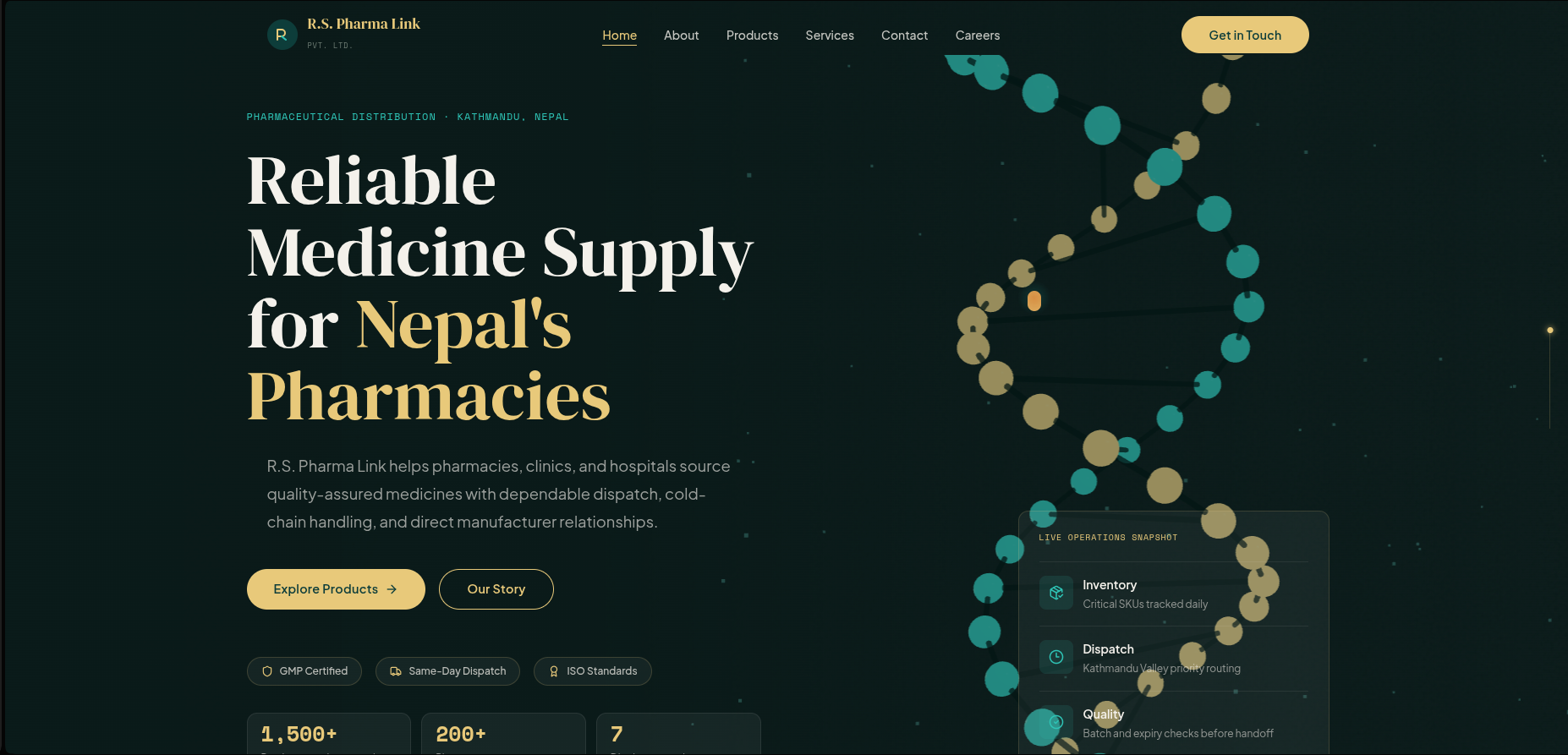 R.S. Pharma Link website preview