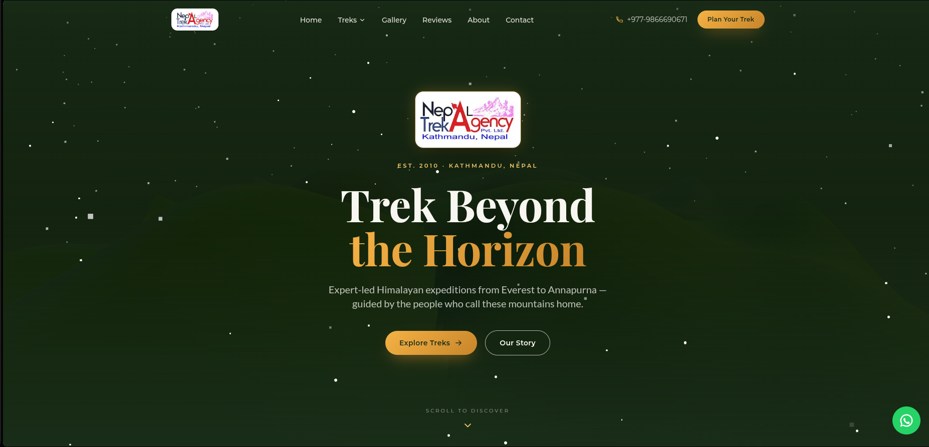 Nepal Trek Agency website preview