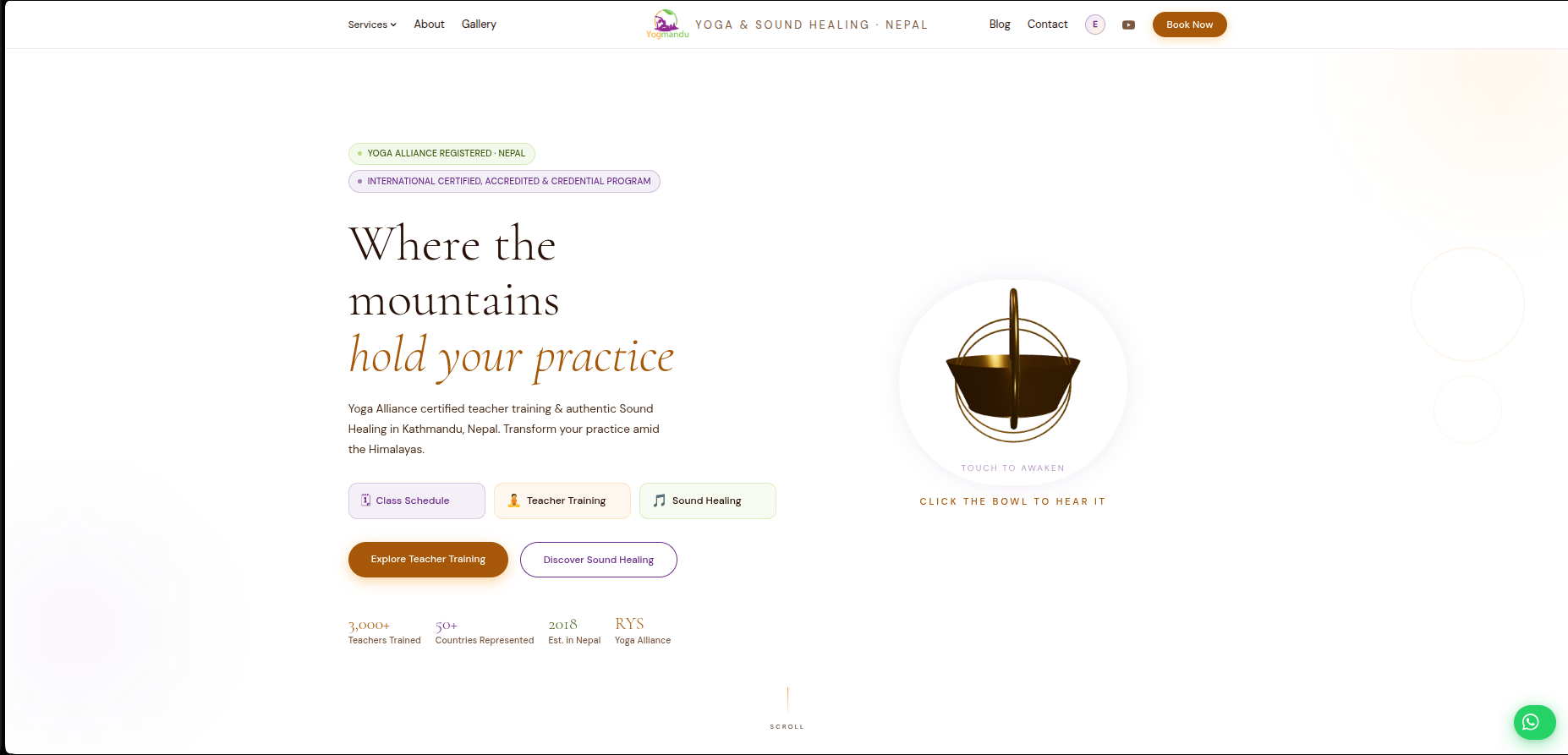 Yogmandu website preview